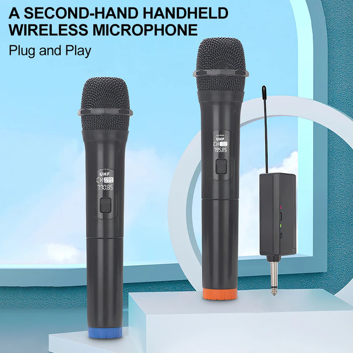 2 Channel Uhf Wireless Mic For Karaoke And Events