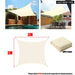 420d Waterproof Shade Sail Square Rectangle Sunshade Garden