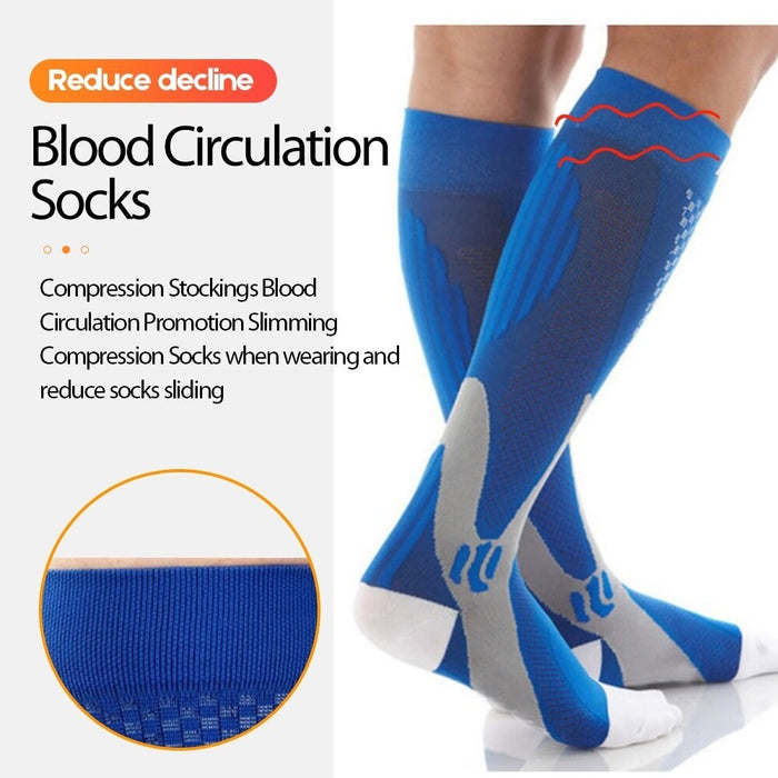 1Pair Calf Circulation Long Sock For Medical Nurse Travel Running Cycling