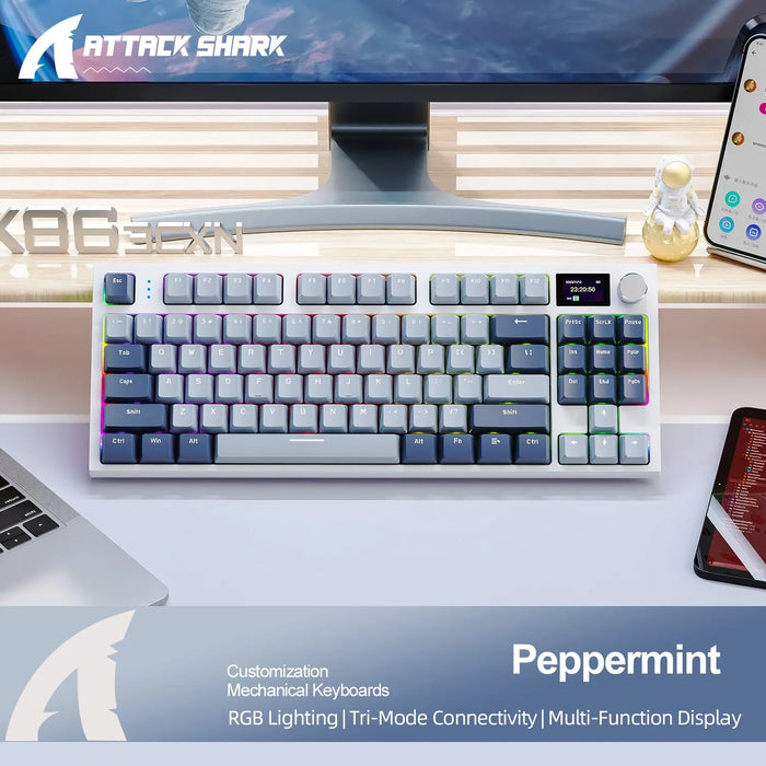 Wireless Swappable Mechanical Keyboard With Display And Volume Control