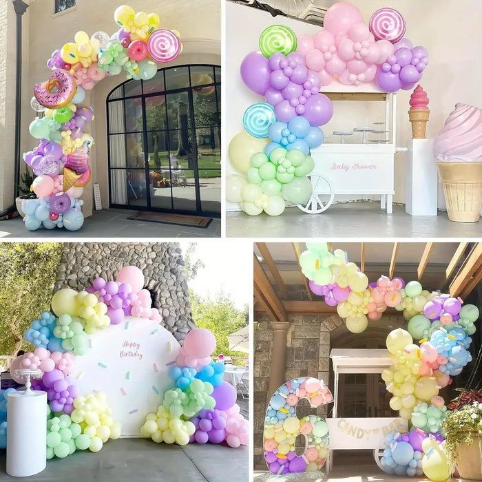 151Pcs Balloon Arch Set Ice Cream And Balloon Pop For Birthday Parties Wedding Anniversary Indoor And Outdoor Decoration
