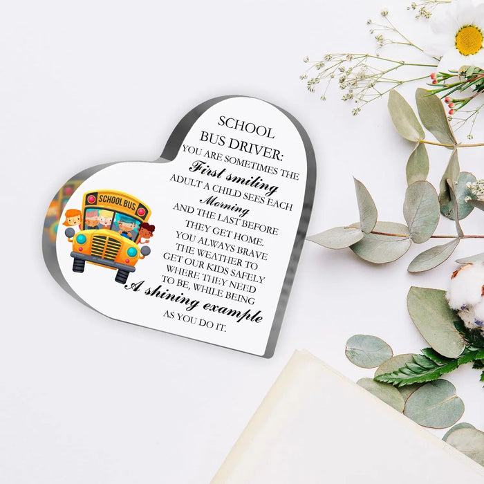 Acrylic School Bus Driver Thank You Gift