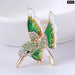 Enamel Hummingbird Lapel Pin Rhinestone Parrot Brooch