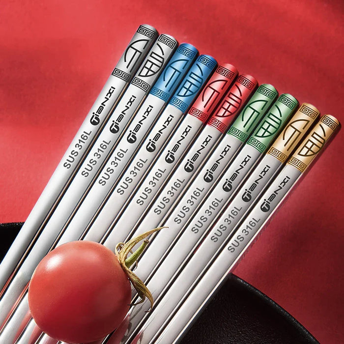 Premium Stainless Steel Chopsticks Set