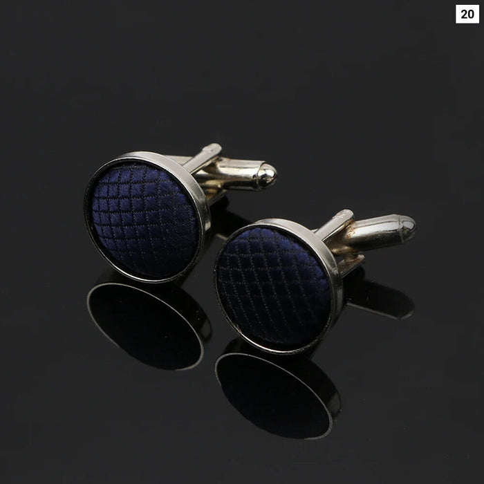 Plaid Cufflinks For Men