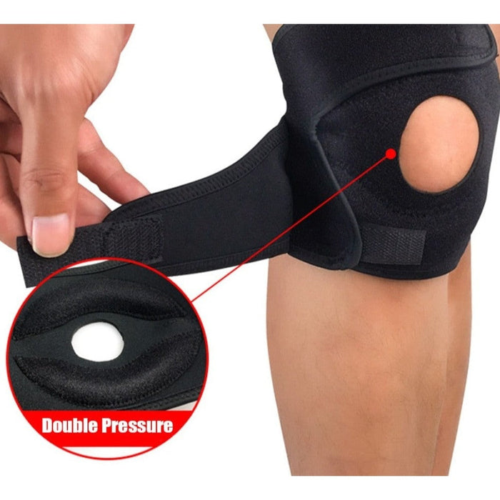 1Pc Adjustable Anti-Slip Open-Patella Stabilizer Knee Brace For Outdoor Sports