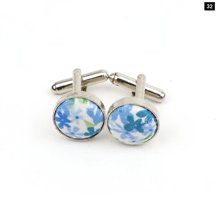 Floral Metal Cufflinks Daily Wear Accessory