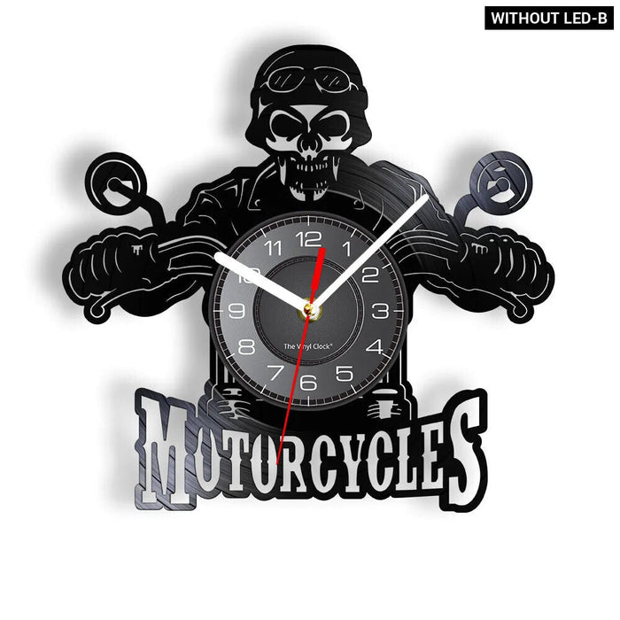 Retro Motorcycle Wall Clock