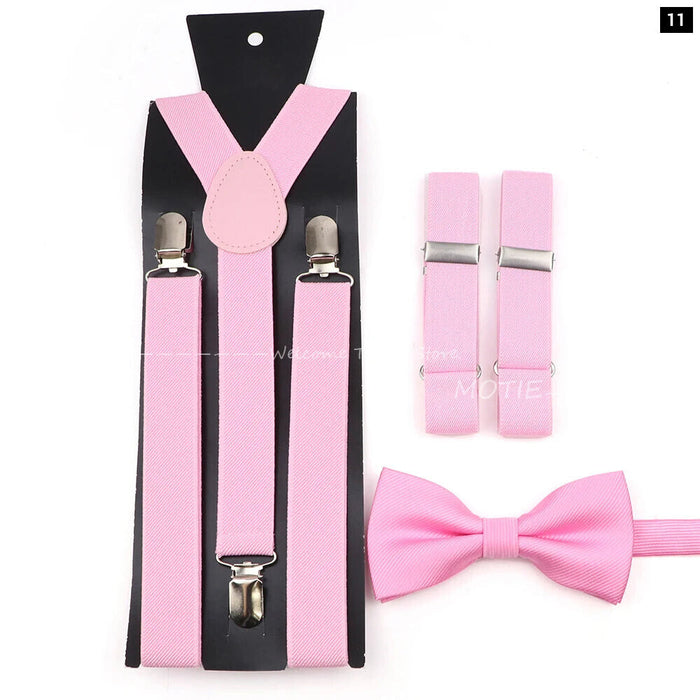 Adjustable Elastic Suspender Set For Weddings