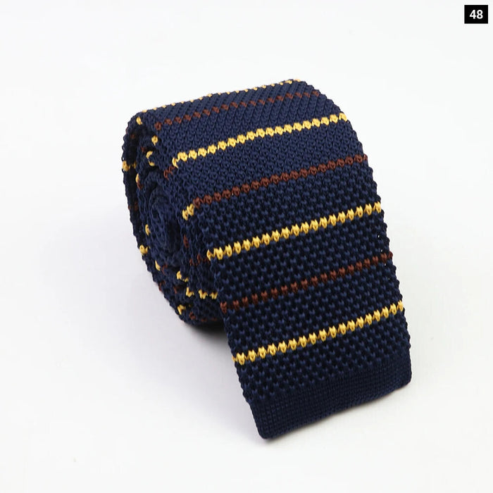 Classic Warm Knit Neck Ties Striped Colourful 6Cm Width