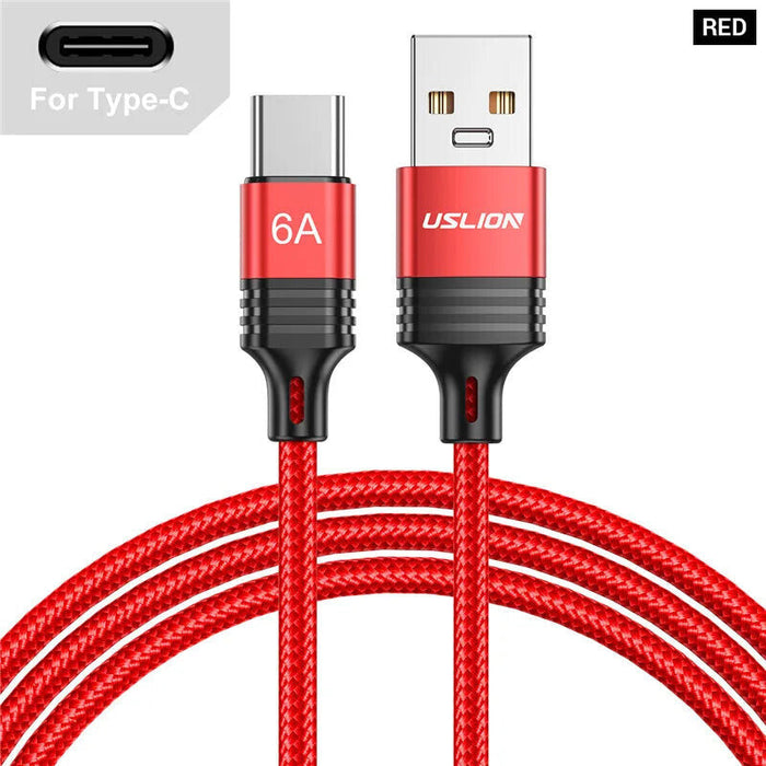 66W Fast Charging Usb C Cable For Samsung Xiaomi