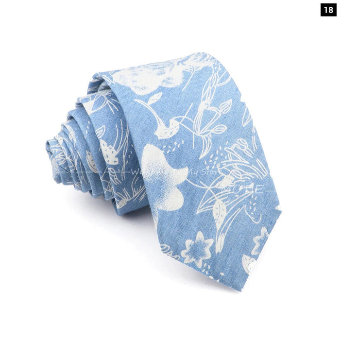 Floral Skull Anchor Denim Tie For Weddings Parties And Daily Wear