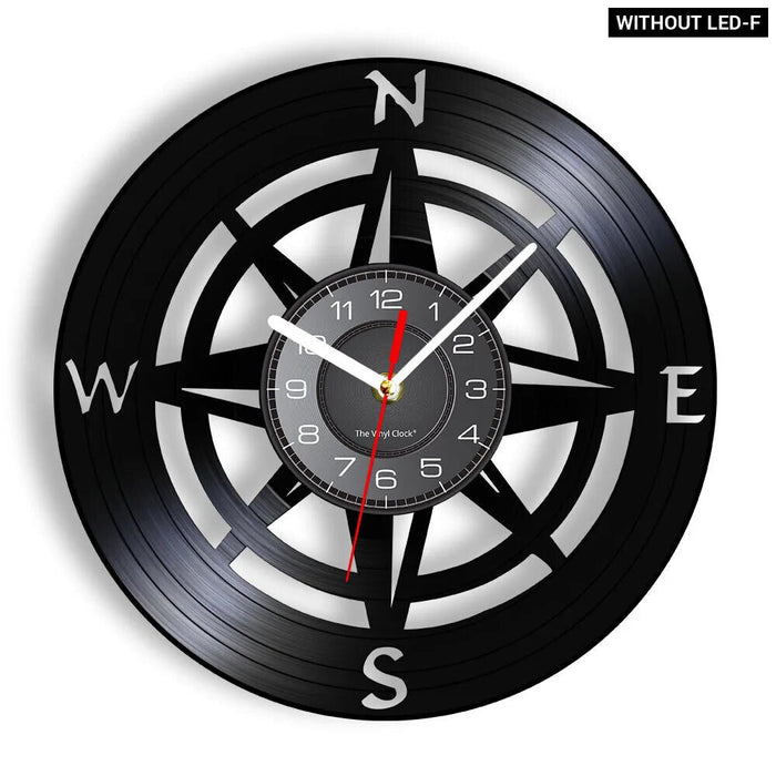 Captains Wheel Vinyl Record Wall Clock