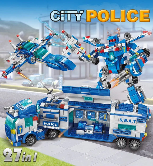 700 Pieces Police Car Building Blocks