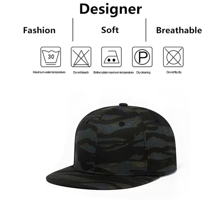 Adjustable Camo Hip Hop Hat For Outdoor Wear