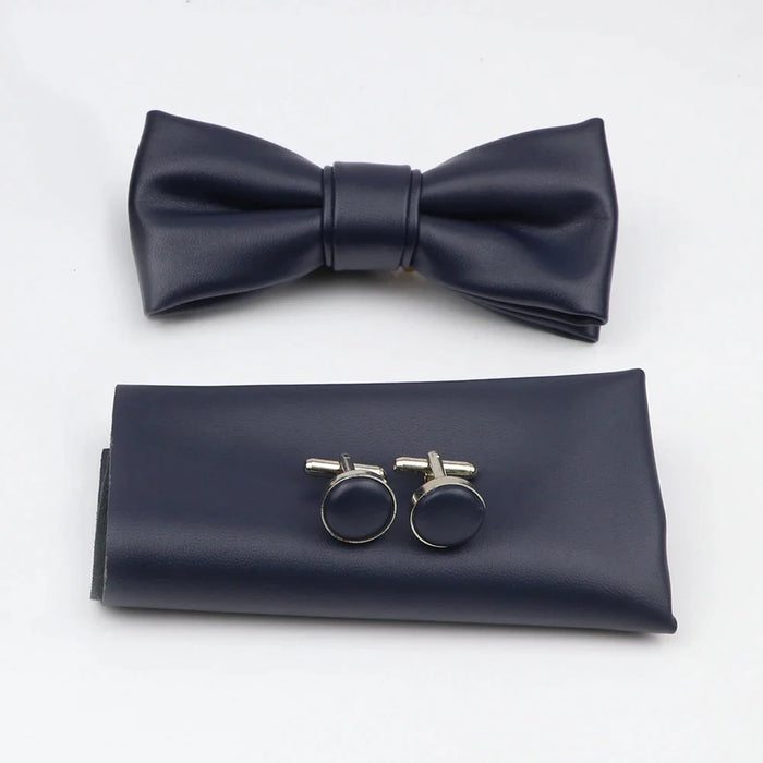 Tie Pocket Square Cufflink And Bowtie Set For Men For Business Weddings And Gifts