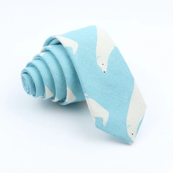 Floral Animal Print Linen Tie For Weddings And Parties