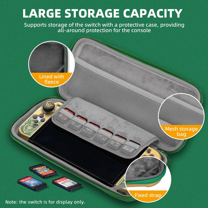 Golden-Green Pc Hard Carry Case Storage Bag Update Protection Pc Bag Compatible Nintendo Switch Oled