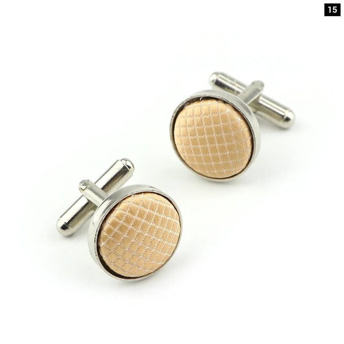 Plaid Cufflinks For Men