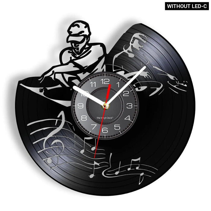 Retro Dj Vinyl Record Wall Clock For Music Lovers