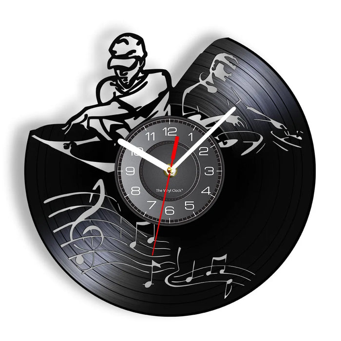 Dj Mixer Vinyl Record Wall Clock