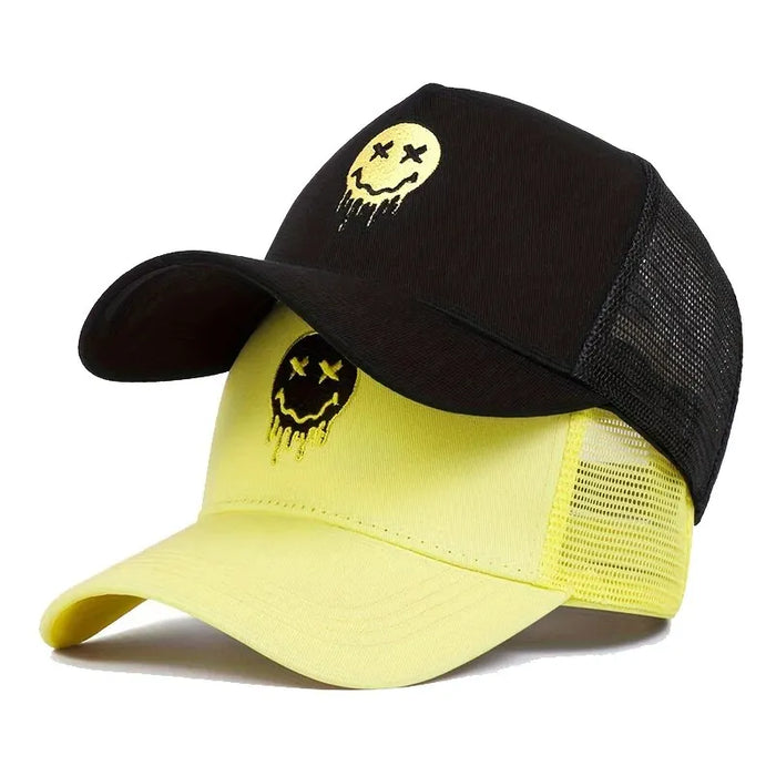 Smiling Face Print Baseball Cap / Hat For Outdoor Wear