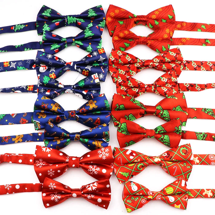 Christmas Bowtie Snowflake Pattern Polyester Parent-Child Wedding Party Accessories