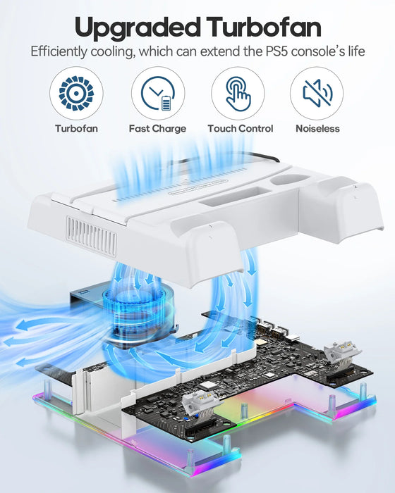 3 Level Fan Cooling Station For Ps5/Ps5 Slim Console