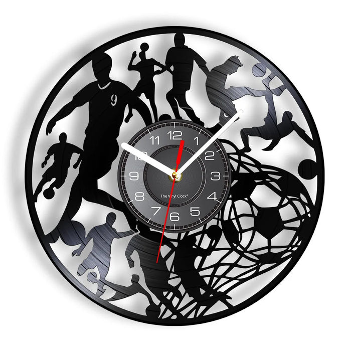 Football Players Vinyl Record Wall Clock