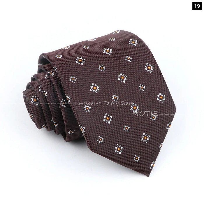 Premium Brown Striped Necktie For Business And Daily Wear