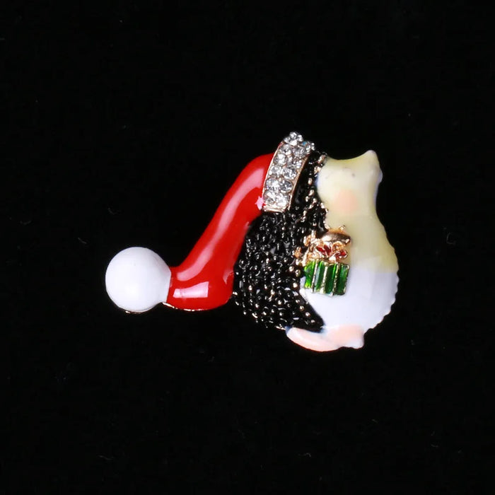 Hedgehog Brooch Red Hat Enamel Pin For Women