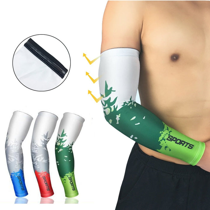 2Pcs Breathable Quick Dry UV Protection Arm Sleeves For Basketball Cycling