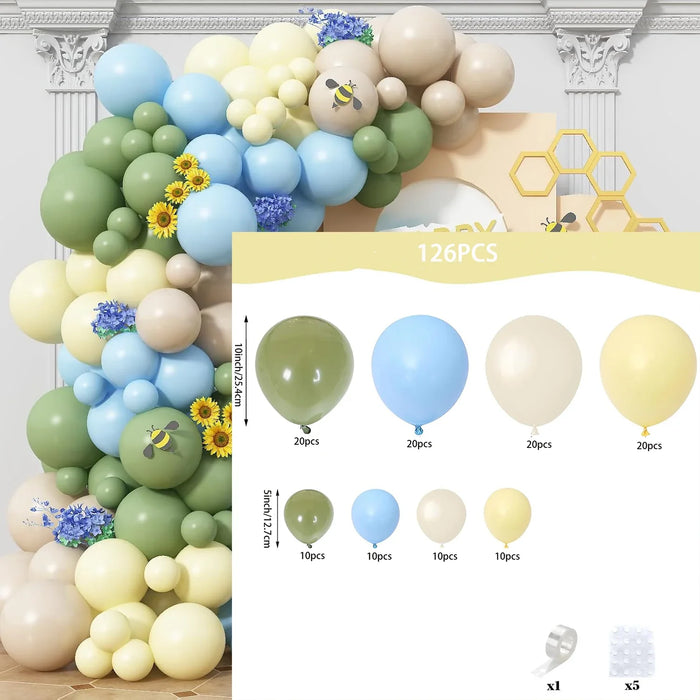 Rainbow Coloured Balloon Arch For Candy Sweet Birthday Party Decorations Donut Grow Ice Cream Birthday Party Decorations