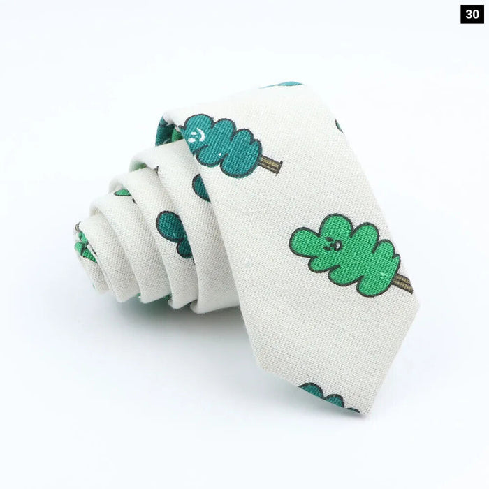 Floral Animal Print Linen Tie For Weddings And Parties