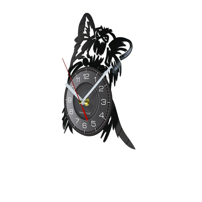 Yorkie Portrait Vinyl Record Wall Clock