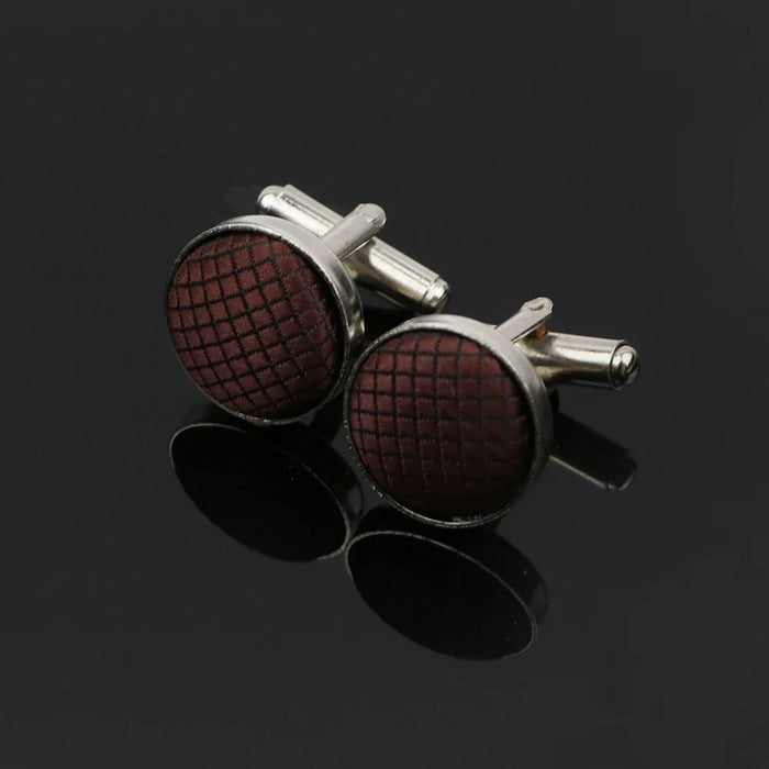 Plaid Cufflinks For Men