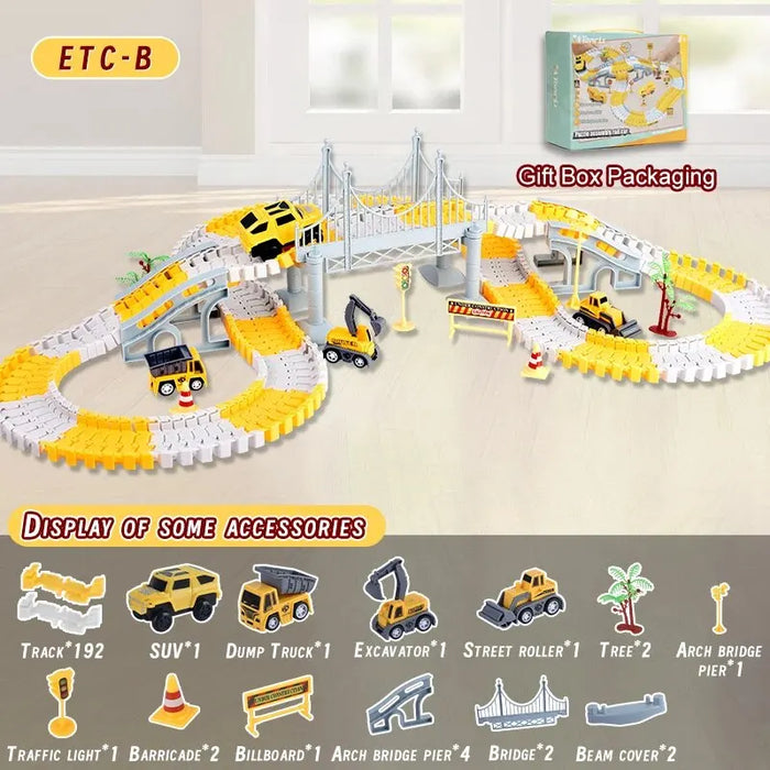 Electric Track Toy Car Set For Kids