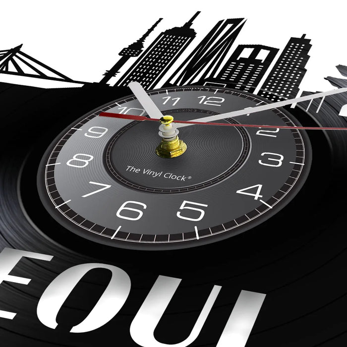 Handmade Seoul Vinyl Record Wall Clock