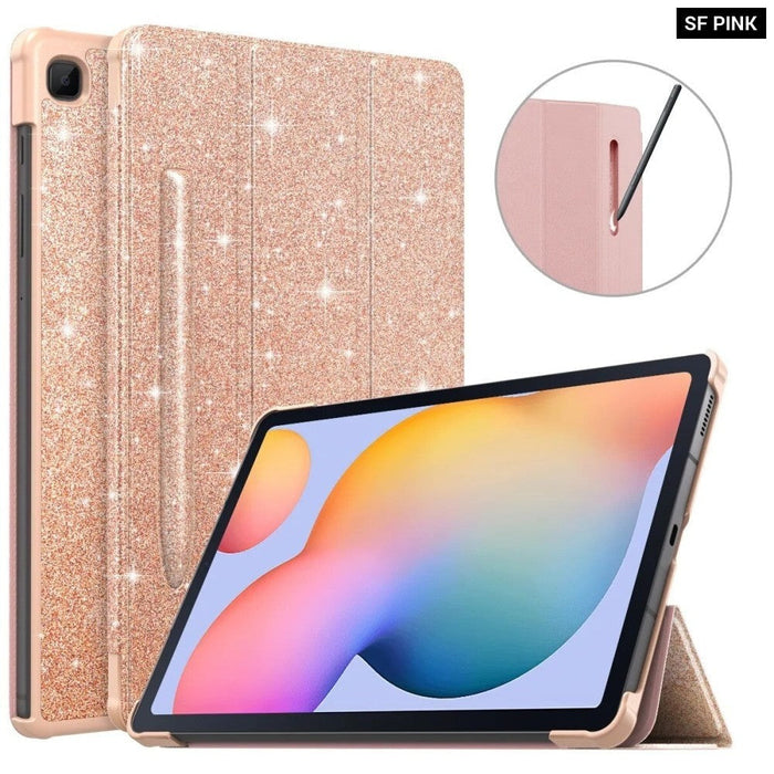 Case for Samsung Galaxy Tab S6 Lite 10.4 2022/2020(SM-P610/P613/P6150） Slim Tri-Fold Cover with Auto-Wake/Sleep& Pen Holder