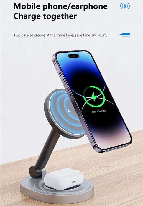 2 In 1 Magnetic Wireless Charger For Iphone And Airpods