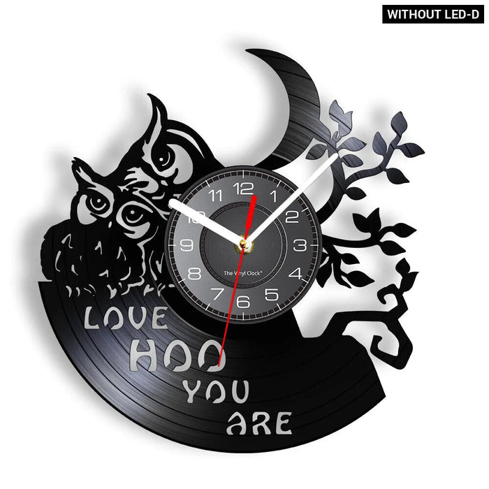 Love Hoo You Are Baby Owl Vinyl Clock