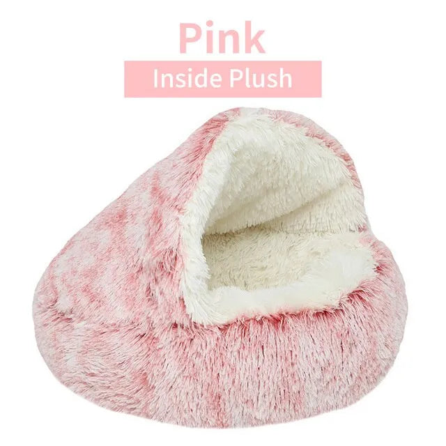 Cozy Round Pet Bed With Cover