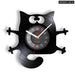 Kitty Cat Vinyl Record Wall Clock