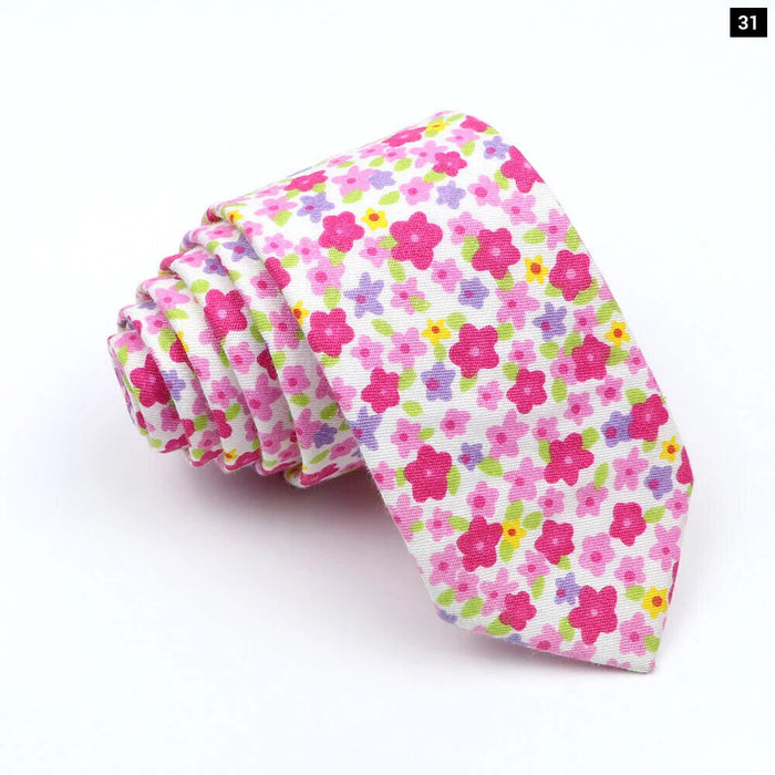 Cartoon Neck Ties For Men Slim Casual Cotton For Weddings And Parties