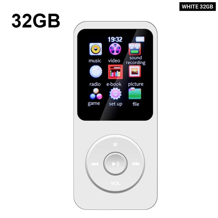 1.8 inch MP3 Music Player Bluetooth 5.0 E-book Sports FM Radio Student Walkman HiFi Lossless Sound Student Pocket Music Player