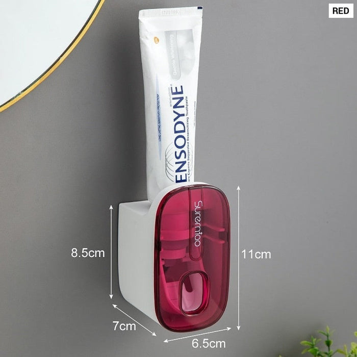 1 PCS Automatic Toothpaste Dispenser Bathroom Accessories Wall Mount Lazy Toothpaste Squeezer Toothbrush Holder