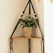 Boho Macrame Wall Shelf For Pot Storage And Decor