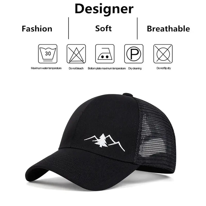 Breathable Mountain Baseball Cap / Hats For Outdoor Wear