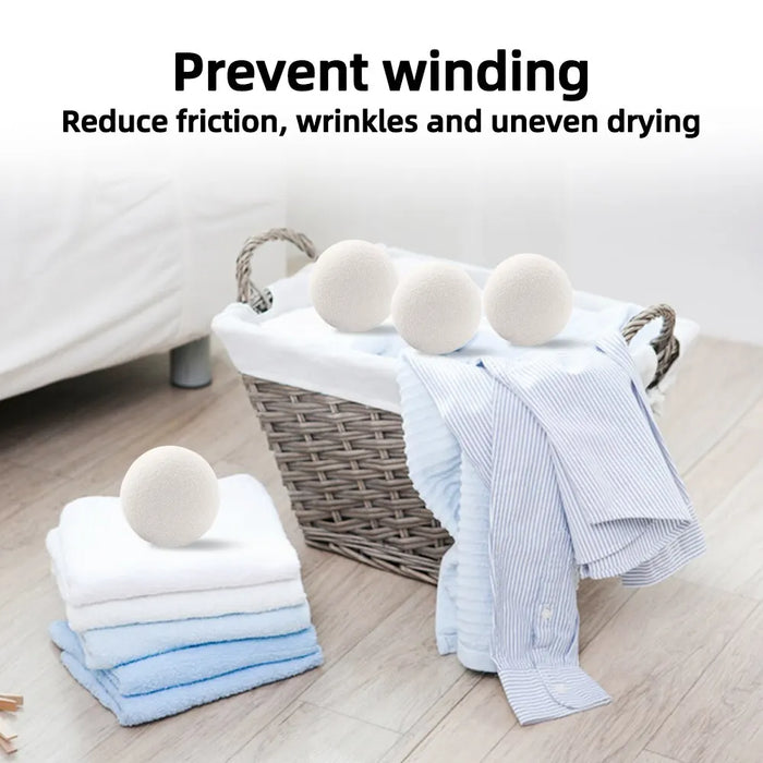 Pack Of 3 Wool Drying Balls For Anti Winding Laundry