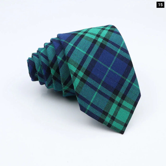 Cotton Plaid Ties For Weddings